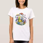 T-shirt Champignons et fleurs magiques (Devant)