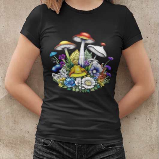 T-shirt Champignons et fleurs magiques
