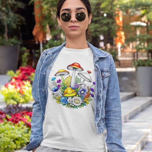T-shirt Champignons et fleurs magiques