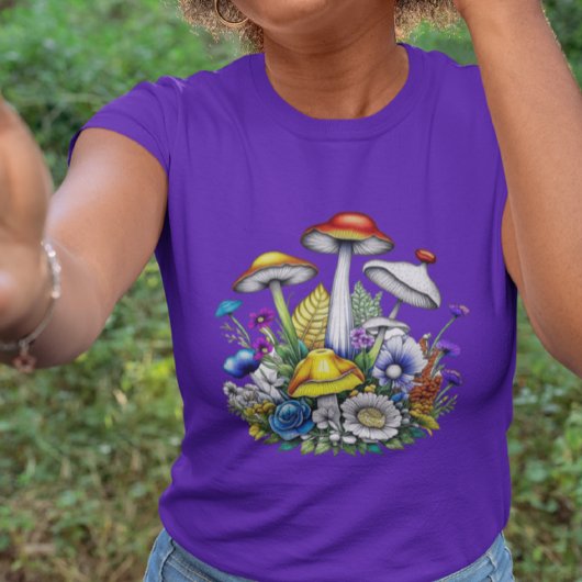 T-shirt Champignons et fleurs magiques