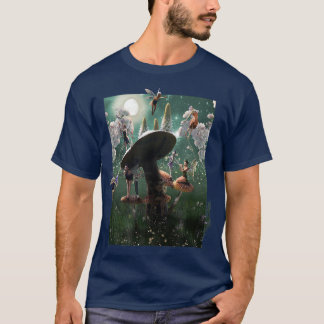 T-shirt Champignons, Fées Et Champignons De La Lune