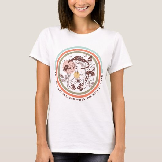 T-shirt Champignons mystiques Boho (Devant)