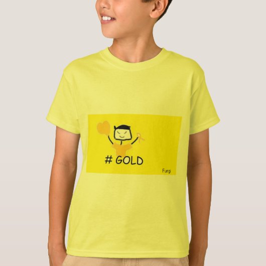T-shirt Champignons #Or (Devant)