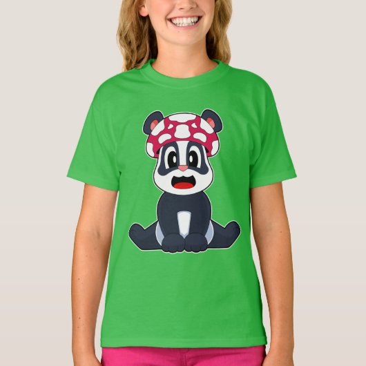 T-shirt Champignons Panda (Devant)