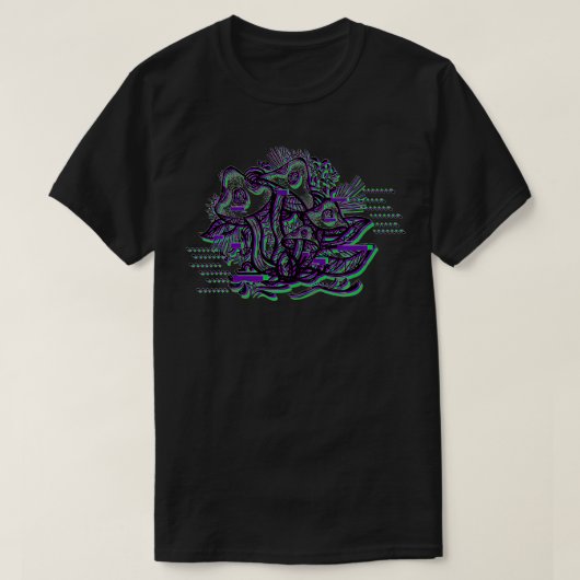 T-shirt Champignons rayés (Design devant)