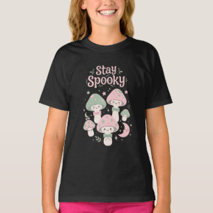 T-shirt Champignons restez effrayants Arc Lune Étoiles Mig