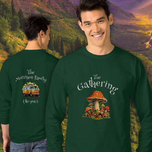 T-shirt Champignons Rétro Personnalisés Amusants Réunion d