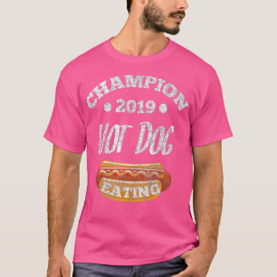 T-shirt champion 2019 Hot dog mangeant drôle cadeau pour h