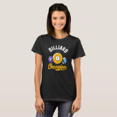 T-shirt Champion de billard joueur de snooker pool (Devant entier)