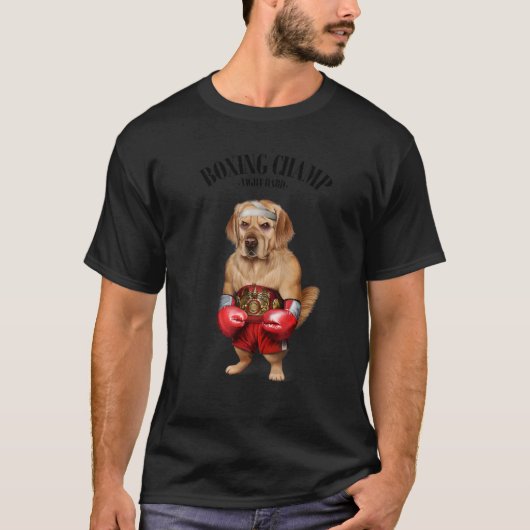 T-shirt Champion de boxe Golden Retriever Dog Fighter 1 (Devant)
