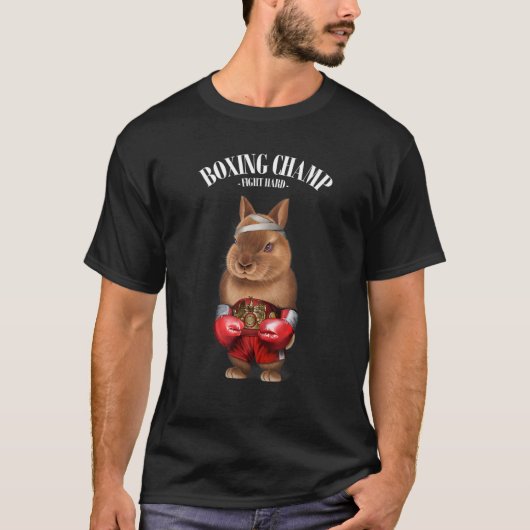 T-shirt Champion de boxe Nwarf Rabbit Fighter (Devant)