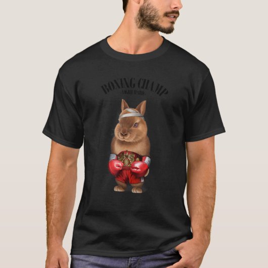 T-shirt Champion de boxe Nwarf Rabbit Fighter 1 (Devant)