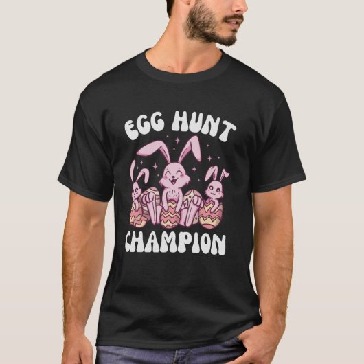 T-shirt Champion de chasse aux oeufs Cute Oeuf de Pâques p (Devant)