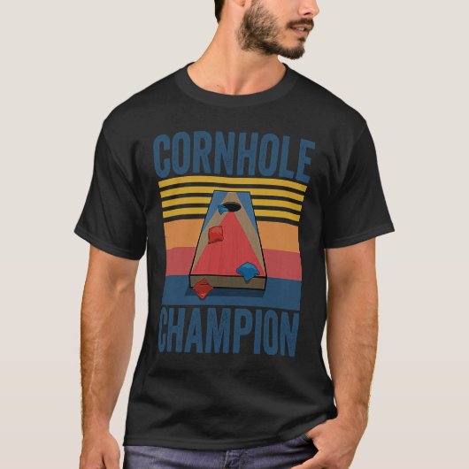 T-shirt Champion de Cornhole King Cornhole Queen (Devant)