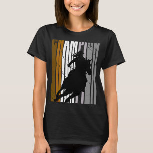T-shirt Champion de course en baril Cheval équitation Brow