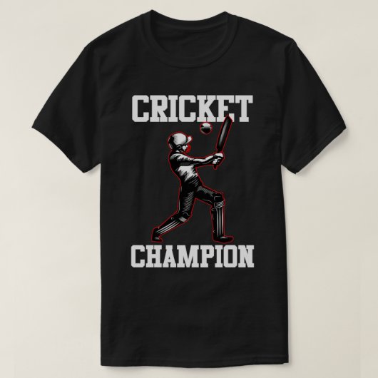 T-shirt Champion de cricket2 (Design devant)