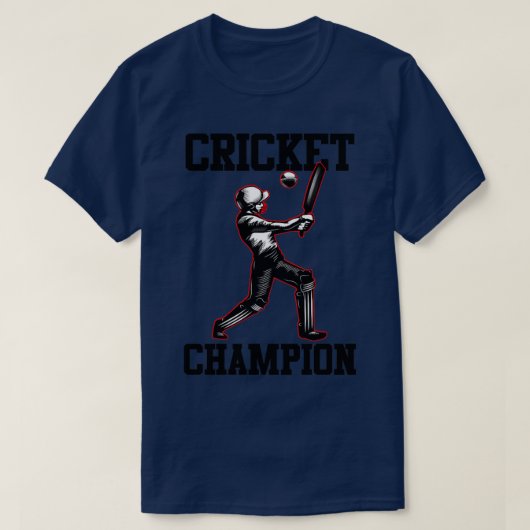T-shirt Champion de cricket3 (Design devant)