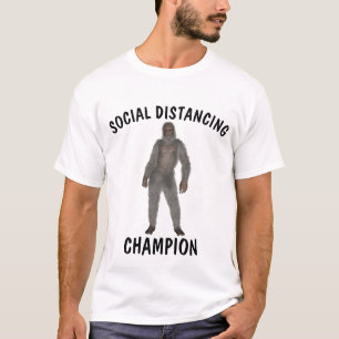 T-SHIRT CHAMPION DE DISTANCE SOCIALE SNOWMAN ABOMIDABLE T-