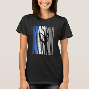 T-shirt Champion de gymnastique rythmique bleu rétro Anniv