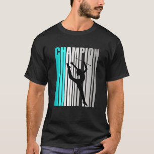 T-shirt Champion de gymnastique rythmique turquoise Retro 