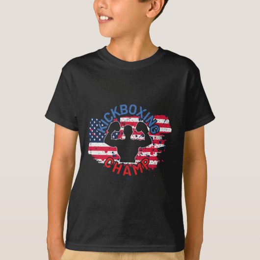T-shirt Champion de kickboxing Usa (Devant)