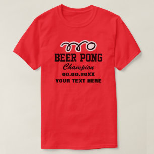 T-shirt champion de la bière personnalisée de pong