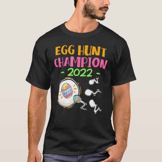 T-shirt Champion de la chasse aux oeufs 2022 Grossesse de (Devant)
