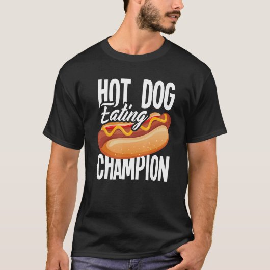 T-shirt Champion de la mangeoire de chien chaud Hot Dog (Devant)