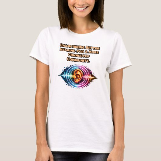 T-shirt Champion de l'audition : Communauté connectée (Devant)
