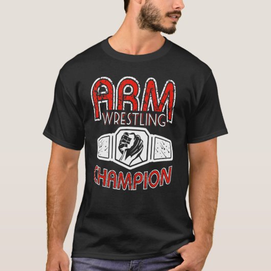 T-shirt Champion de lutte contre le bras (Devant)