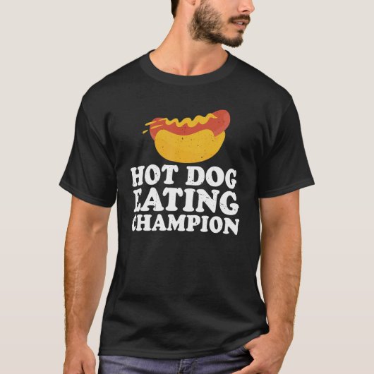 T-shirt Champion de mangeur de chien chaud (Devant)
