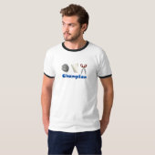 T-shirt Champion de papier de ciseaux de roche (Devant entier)
