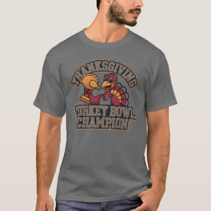 T-shirt Champion du Bowl de la dinde Football Fun Jour de
