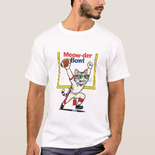 T-shirt Champion du Meow-der Bowl Chat de football américa