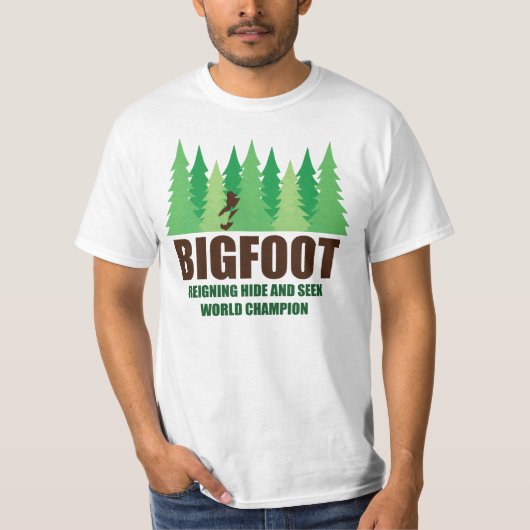 T-shirt Champion du monde de cache-cache de Bigfoot (Devant)