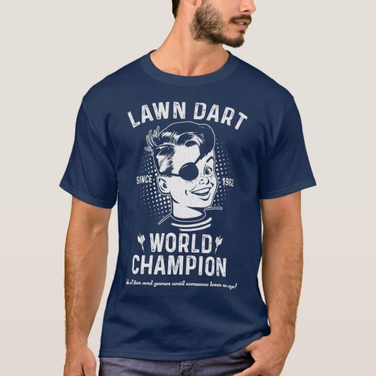 T-shirt Champion du monde de pelouse dart (Devant)