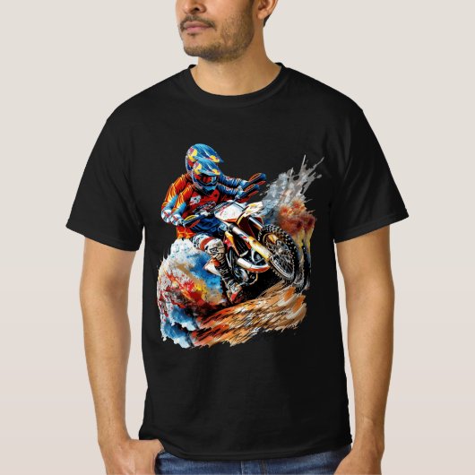 T-shirt Champion du Monde Motocross Extreme (Devant)