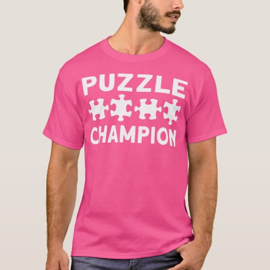 T-shirt Champion du Puzzle. Jigsaw Puzzle (Devant)