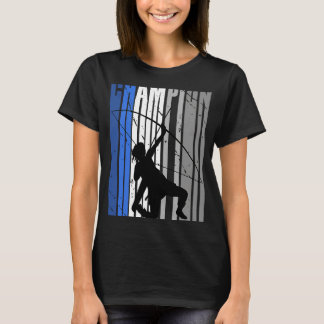 T-shirt Champion du tir à l'arc bleu rétro Archer Annivers