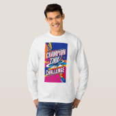 T-SHIRT CHAMPION LE DÉFI. (Devant entier)