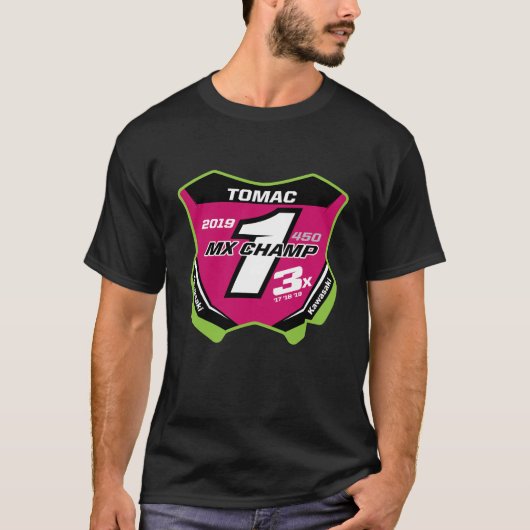 T-SHIRT CHAMPION MOTOCROSS D'ELI TOMAC (Devant)