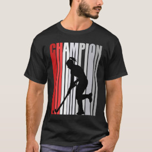 T-shirt Champion Rouge De Hockey Retro Concours D'Annivers