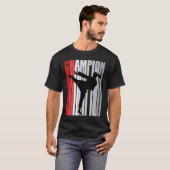 T-shirt Champion Rouge Du Karaté Sparring Concours D'Anniv (Devant entier)