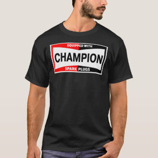 T-shirt Champion Spark Plugs Vintage Graphic Design Digita