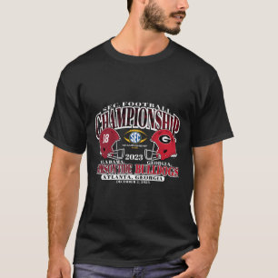 T-shirt Championnat 2023 Alabama V Georgia Football Noir
