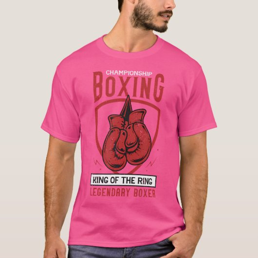 T-shirt Championnat Boxing King Of The Ring Legendary Box (Devant)
