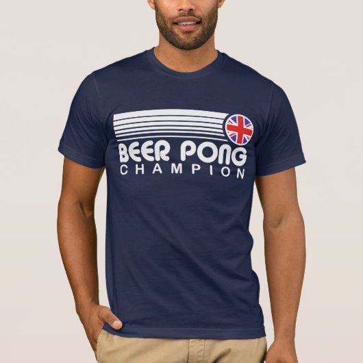 T-shirt Championne britannique de bière Pong (Devant)
