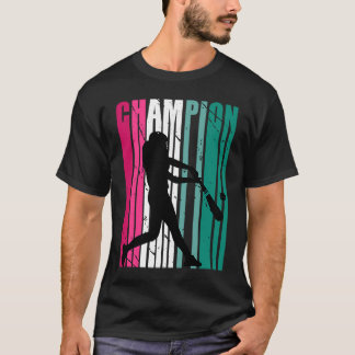 T-shirt Championne Champion de Baseball Anniversaire Marti