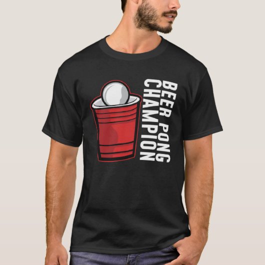 T-shirt Championne de Beer Pong I Beer Ping Pong Tennis (Devant)