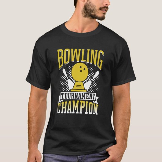 T-shirt Championne de championnat de bowling Équipe de bow (Devant)